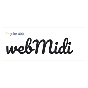 WebMidi typography logo